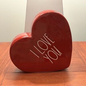 Rae Dunn Red Artisan Heart Decor